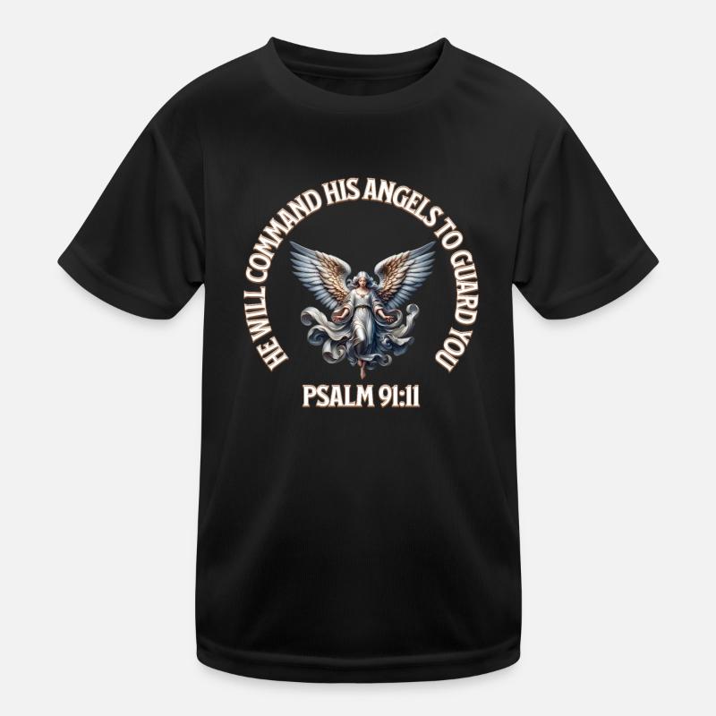 Himmlischer Engel Psalm 91:11 Design Kinder Funktions-T-Shirt