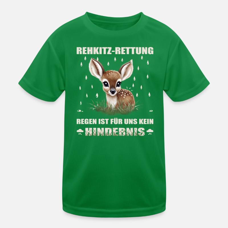 Rehkitz Rettung Kinder Funktions-T-Shirt