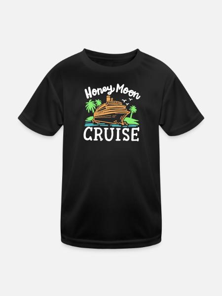 Flitterwochen Kreuzfahrt Urlaub - Kinder Funktions-T-Shirt - Schwarz - Vorne