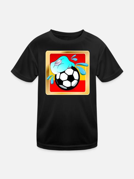 SOMMER SPANIEN FUßBALL - HITZE - Kinder Funktions-T-Shirt - Schwarz - Vorne