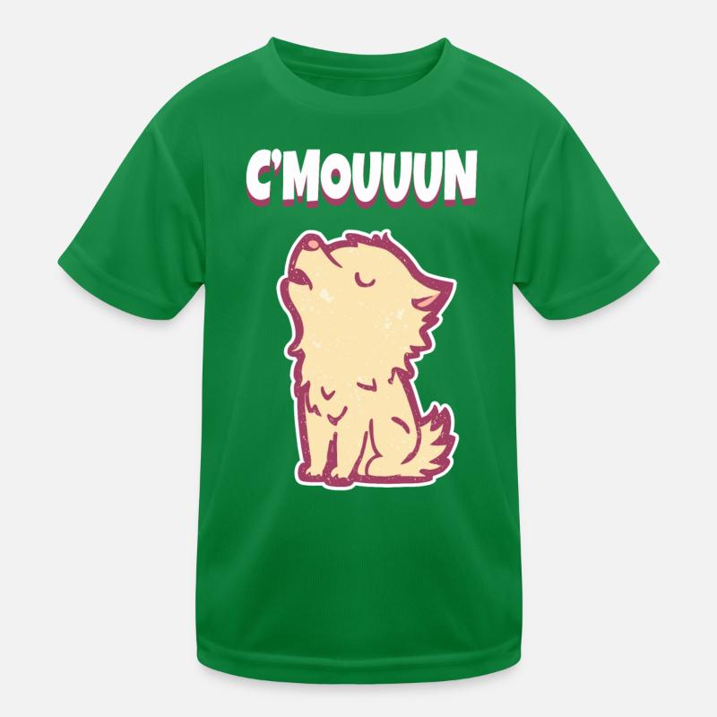 C'MON heulender Wolf Motivation Kinder Funktions-T-Shirt