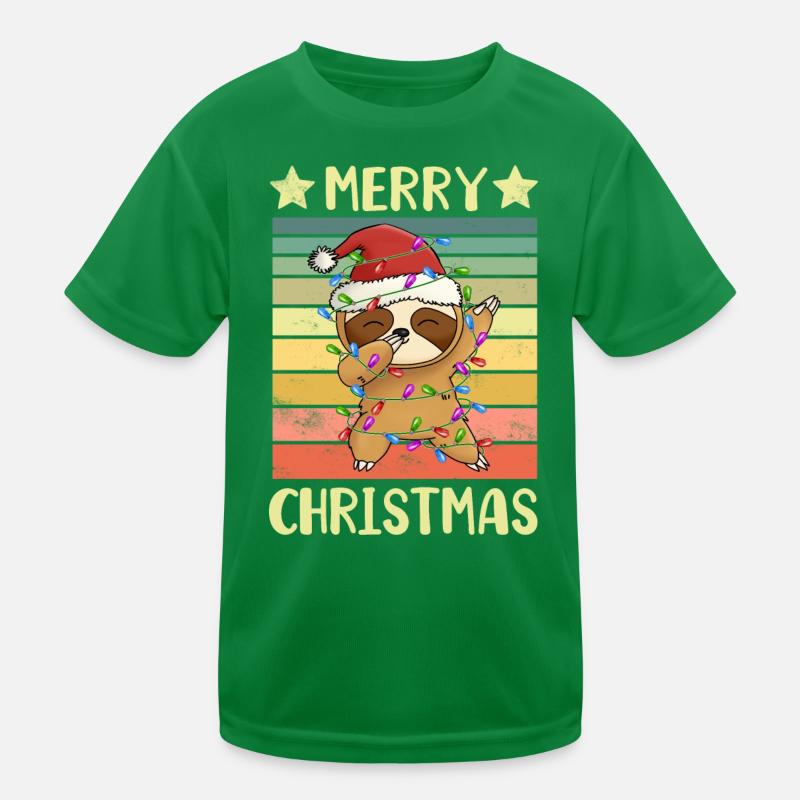 Joyeux Noël paresseux T-shirt sport Enfant