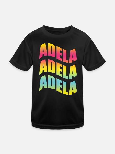 Adela t-shirt effet vague t-shirt effet vague - T-shirt sport Enfant - noir - Devant