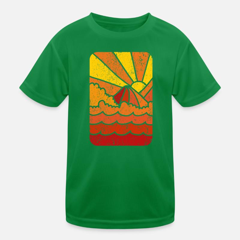 Coucher de Soleil Marin Retro T-shirt sport Enfant