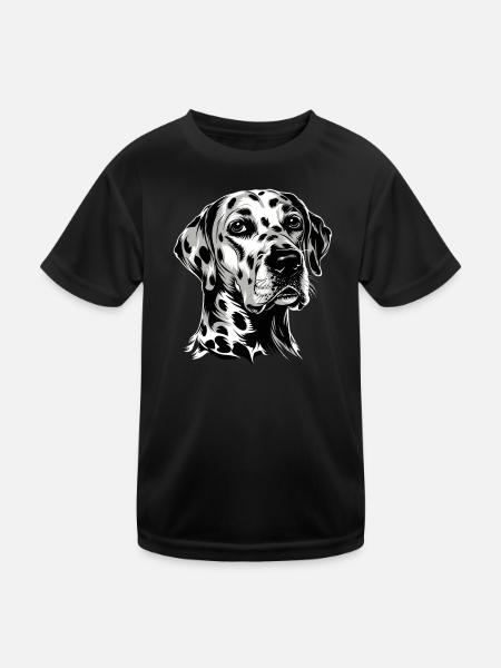 Dalmatiner Hunde Liebhaber Ich Liebe Dalmatiner - Kinder Funktions-T-Shirt - Schwarz