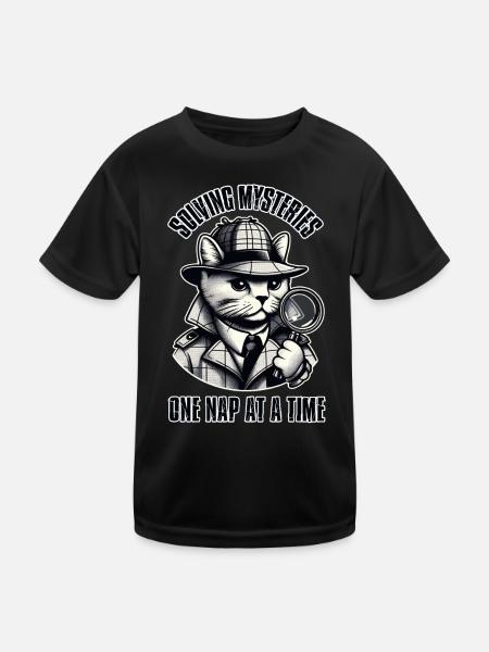 Rätsel lösen, ein Nickerchen nach dem anderen! - Kinder Funktions-T-Shirt - Schwarz - Vorne