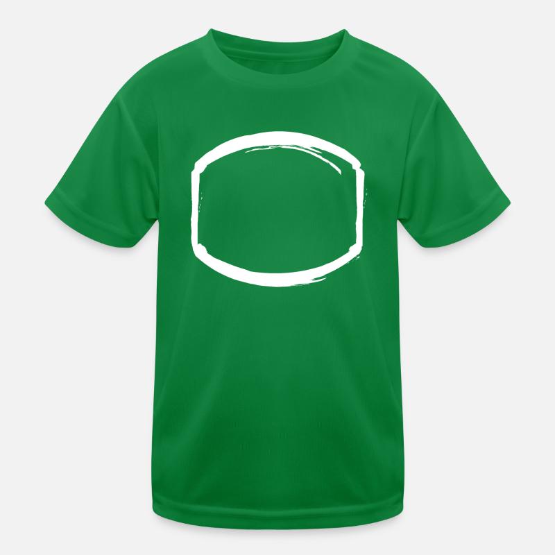 white oval frame Kids Functional T-Shirt