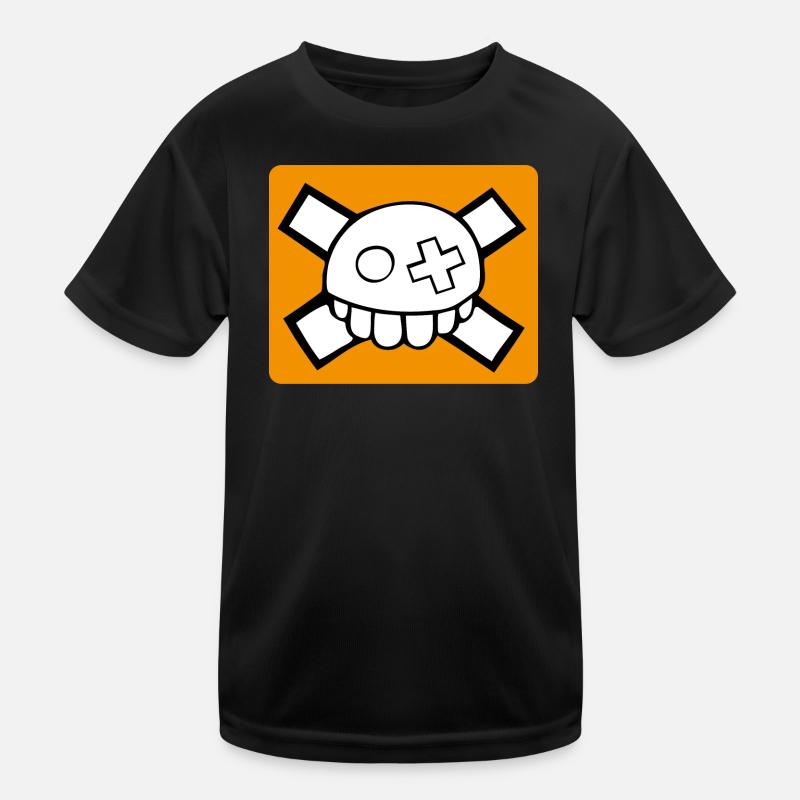Roger - Kinder Funktions-T-Shirt - Schwarz