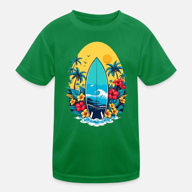 Stylish surfboard Kids Functional T-Shirt
