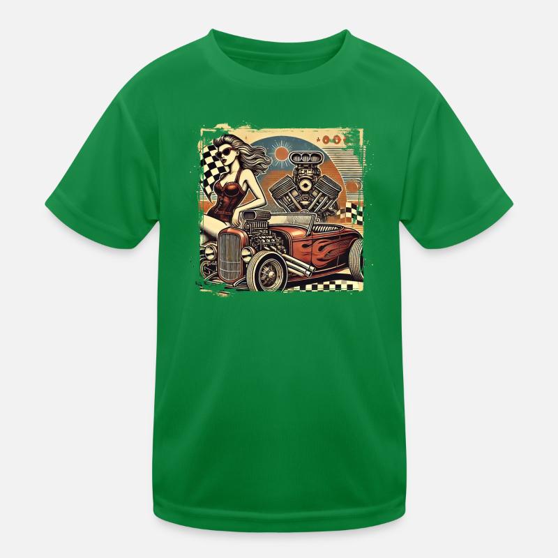 Tuning Hot Rod Design Kinder Funktions-T-Shirt