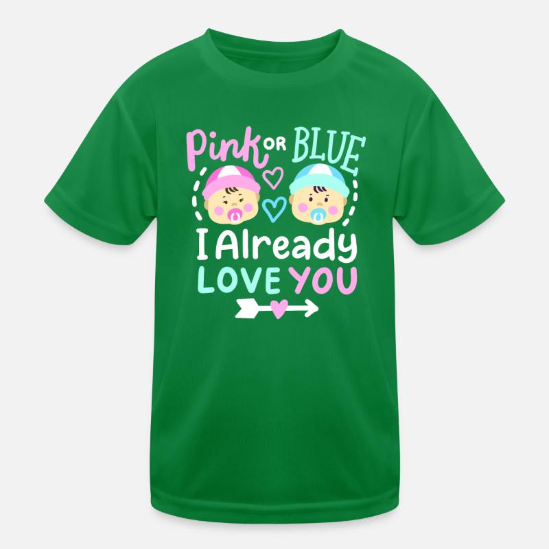 Pink oder Blau Gender-Reveal-Party Kinder Funktions-T-Shirt