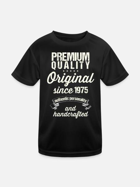 Jahrgang 1975 - Kinder Funktions-T-Shirt - Schwarz