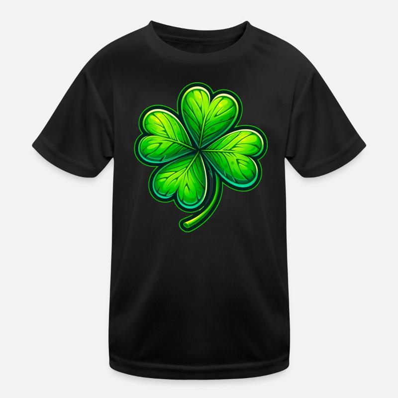 Vierblättriges Kleeblatt Kinder Funktions-T-Shirt