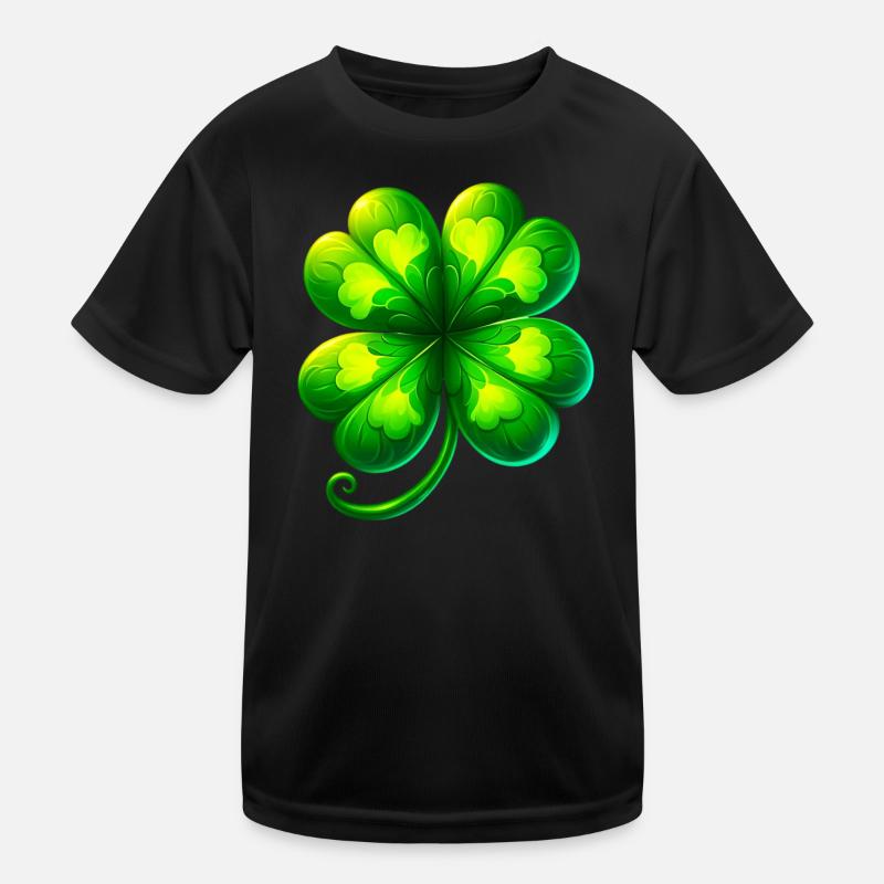 Vierblättriges Kleeblatt Kinder Funktions-T-Shirt