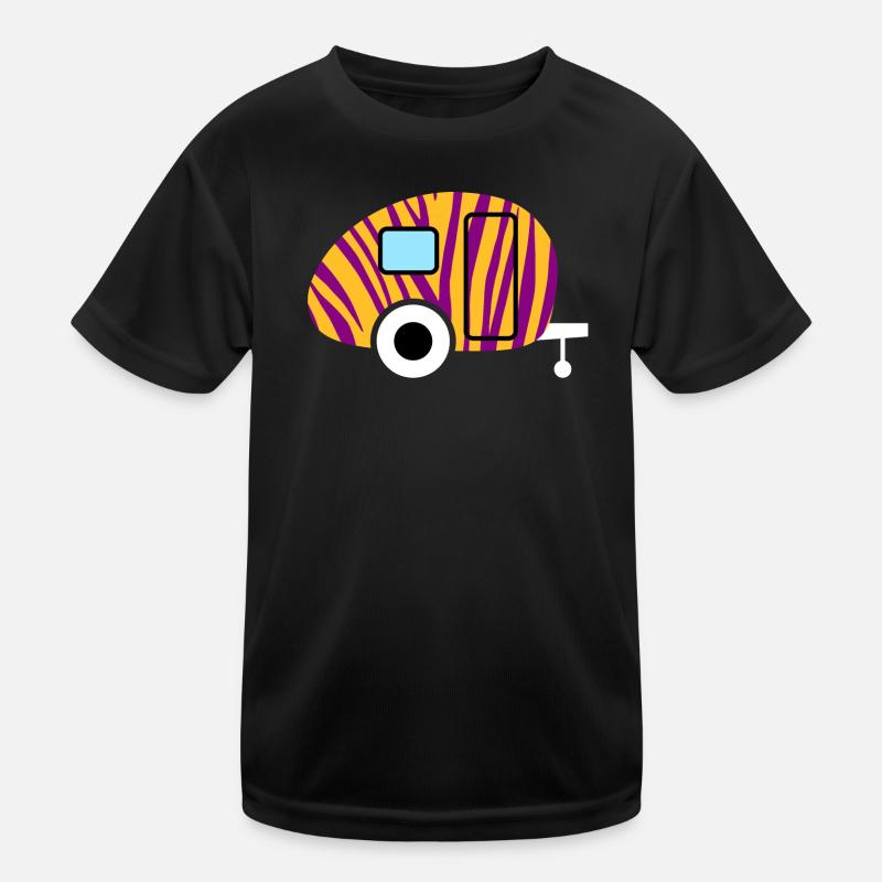 Caravan Caravan Zebra Pattern Animal Print Camper Kids Functional T-Shirt