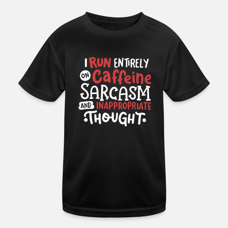 Sarkasmus Koffein sarkastisch Kinder Funktions-T-Shirt
