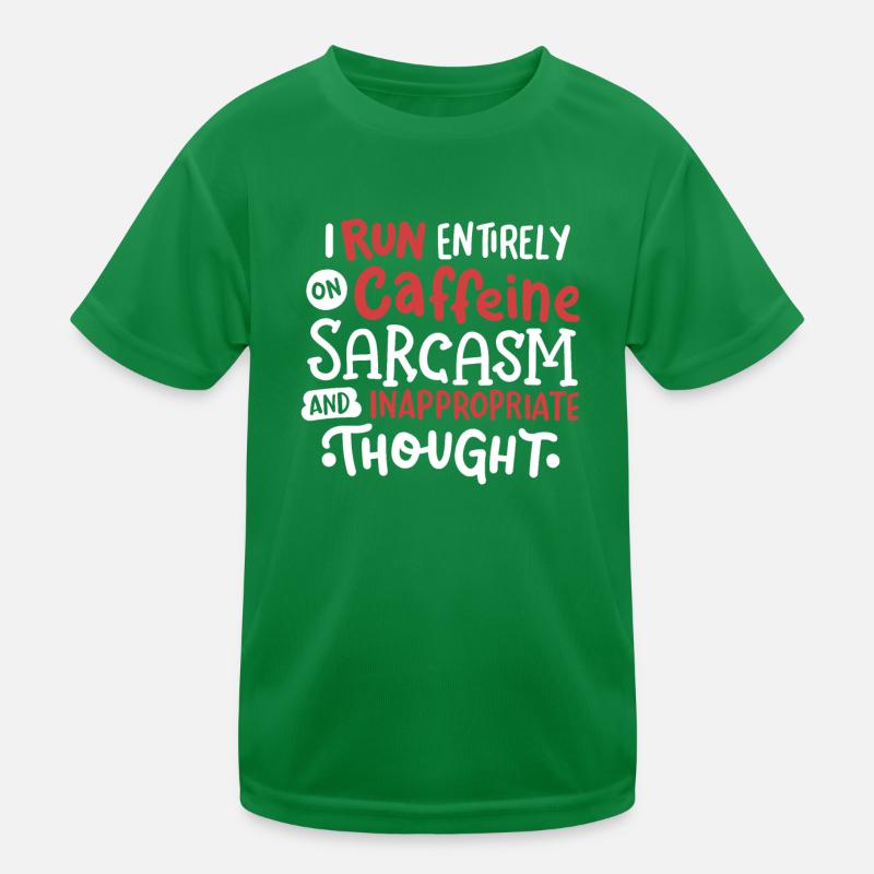 Sarkasmus Koffein sarkastisch Kinder Funktions-T-Shirt
