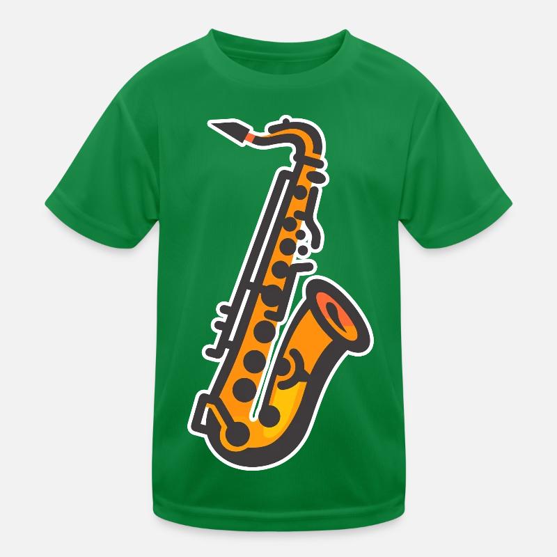 Saxophon Grafik Kinder Funktions-T-Shirt