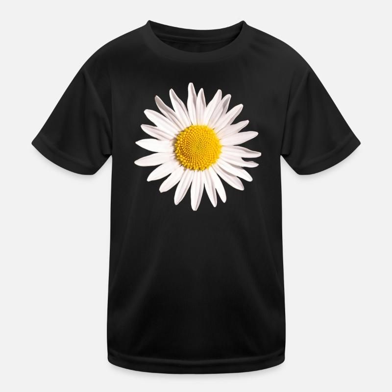 Gänseblümchen - Kinder Funktions-T-Shirt - Schwarz