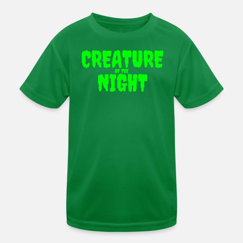 Creature of the Night Horror Text Kids Functional T-Shirt
