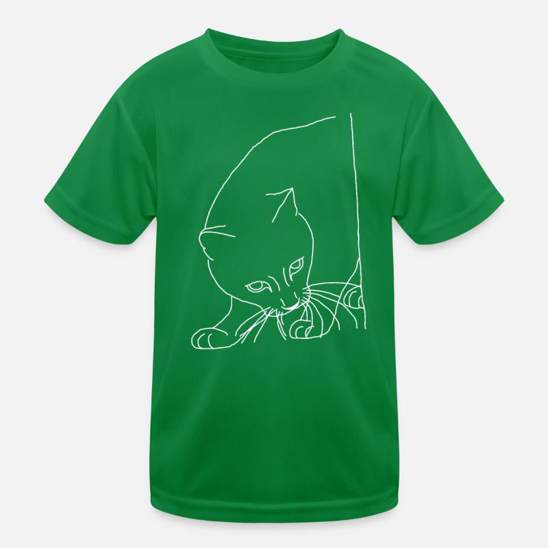 Katze Kinder Funktions-T-Shirt