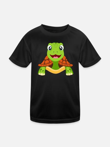 Turtle Turtles - Kids Functional T-Shirt - black - Front