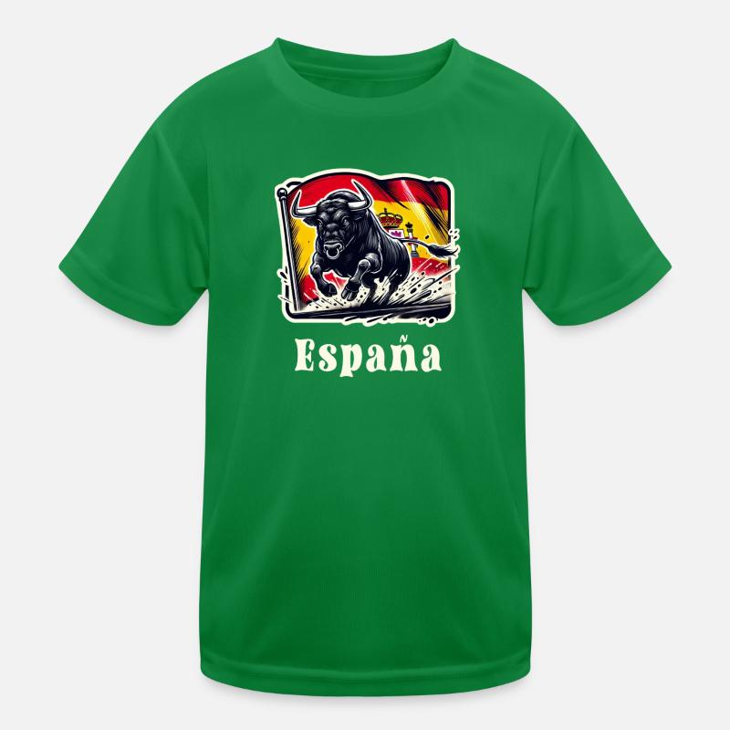Spanien España Flaggen Kinder Funktions-T-Shirt
