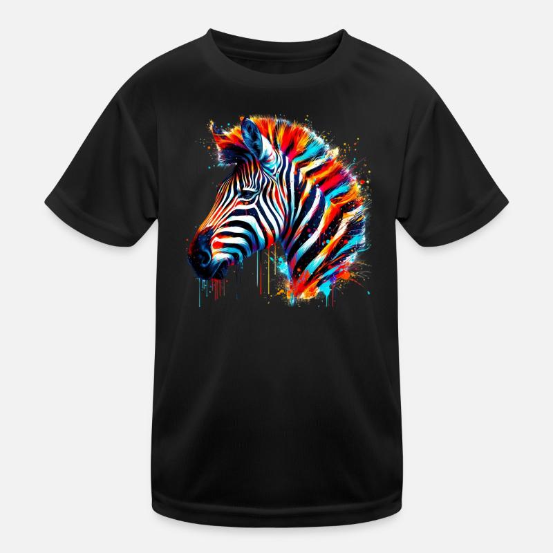 Zebra Kinder Funktions-T-Shirt