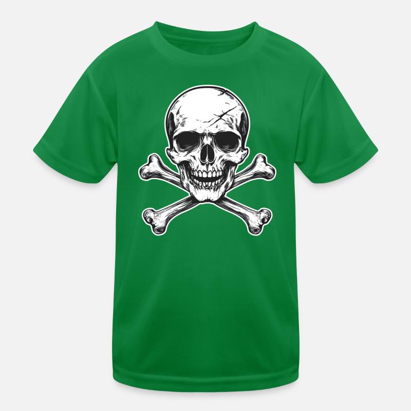 Skull and bone cross Kids Functional T-Shirt