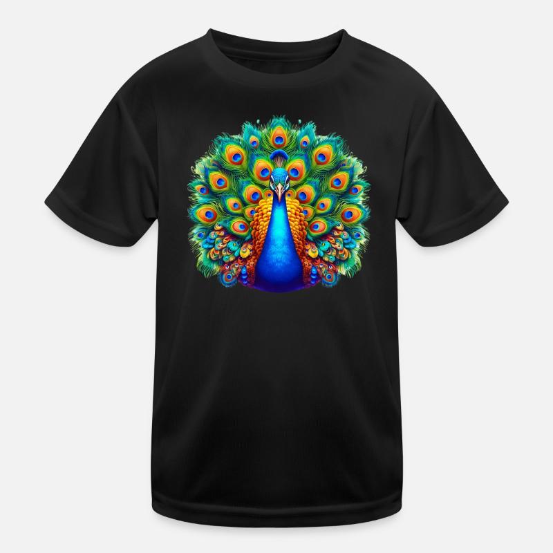 Pfau Kinder Funktions-T-Shirt