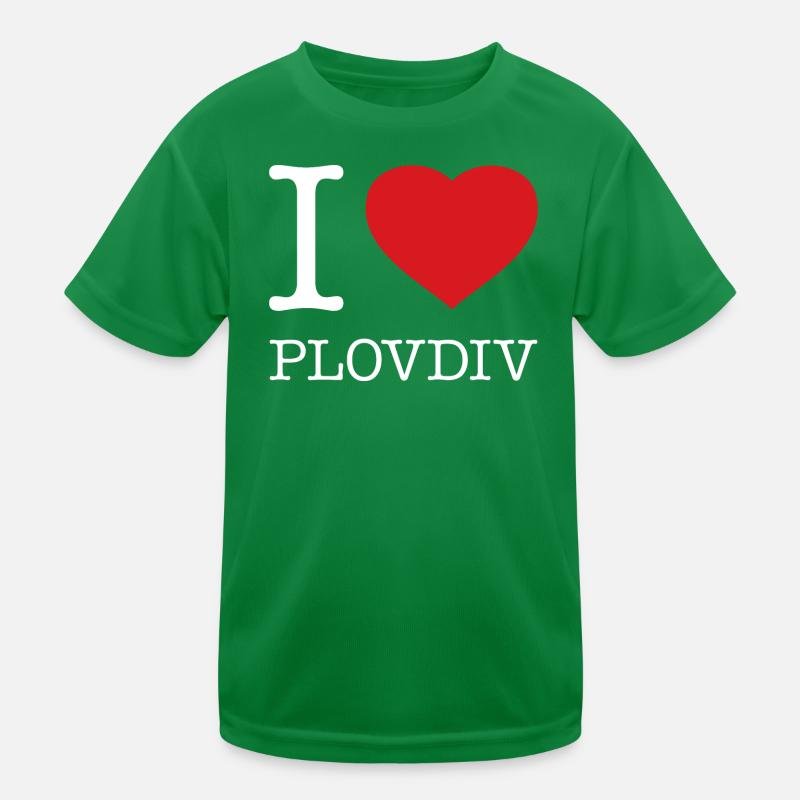 I LOVE PLOVDIV Kinder Funktions-T-Shirt