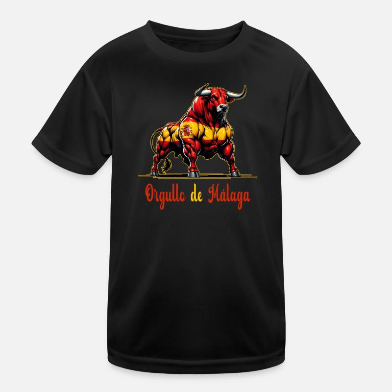 Der Stolz Málaga Flagge Design Kinder Funktions-T-Shirt