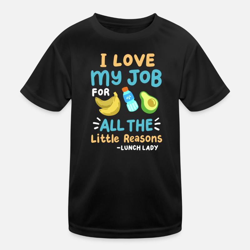 Schulessen Cafeteria-Mitarbeiterin Kinder Funktions-T-Shirt