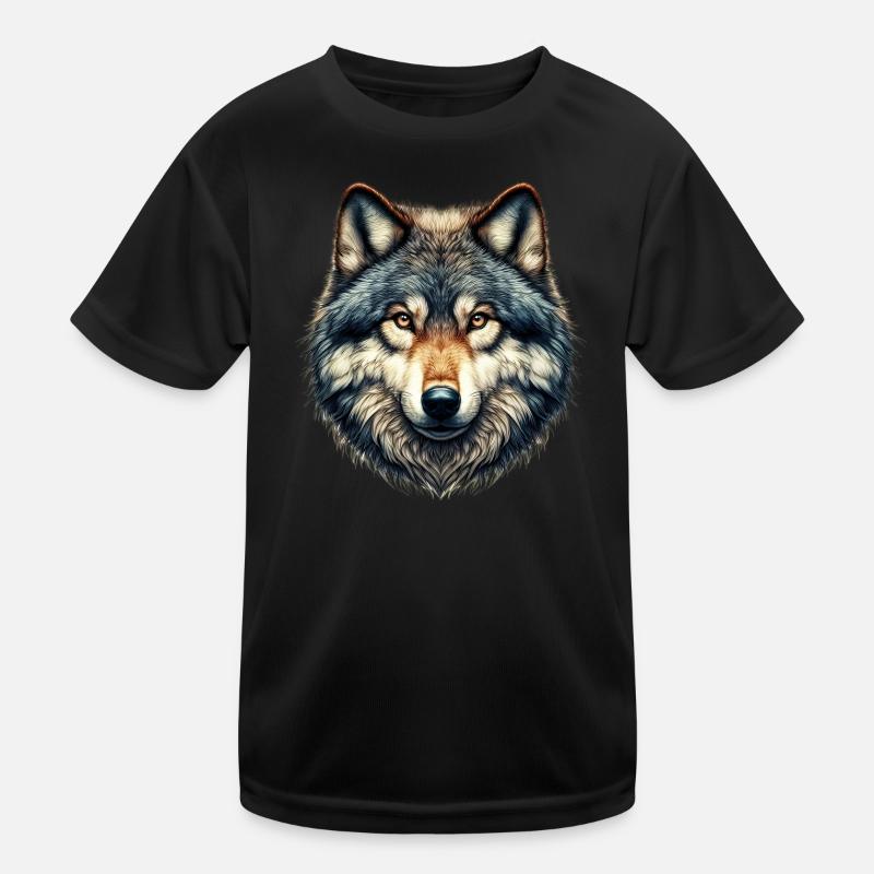 Wolf Kinder Funktions-T-Shirt
