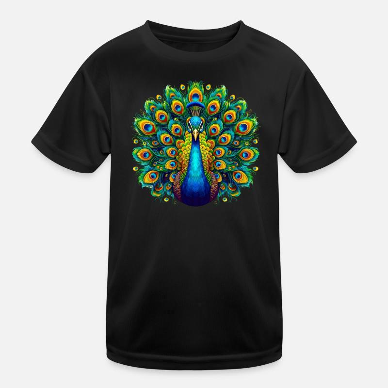 Pfau Kinder Funktions-T-Shirt