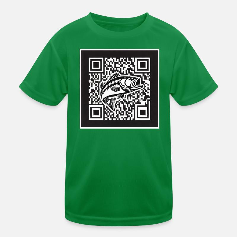 Perch QR Code Design Kids Functional T-Shirt