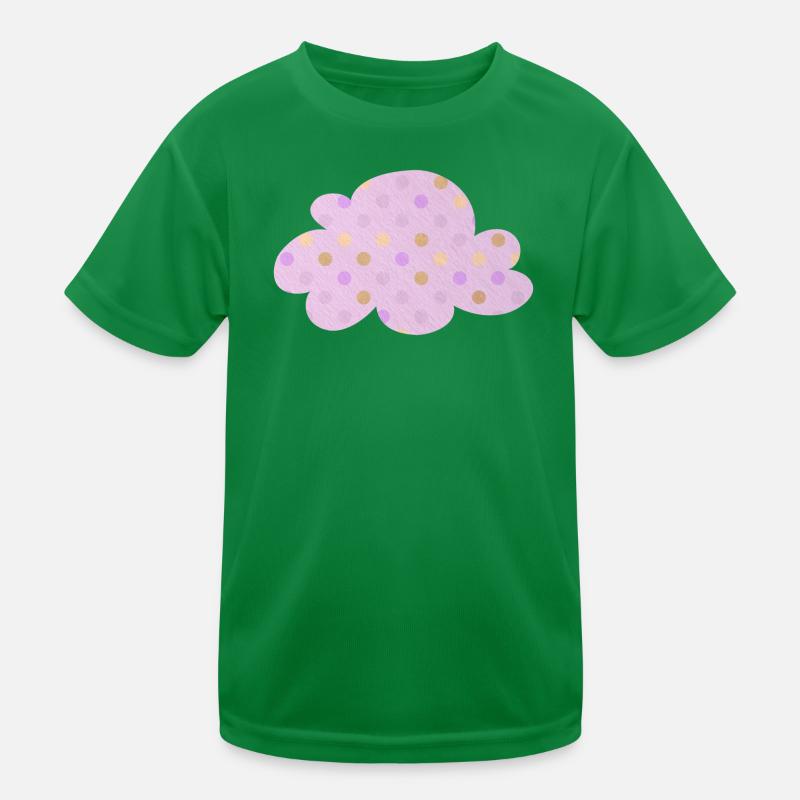 Cloud Dots Dots Chambre d’enfant Météo Rose Fille T-shirt sport Enfant
