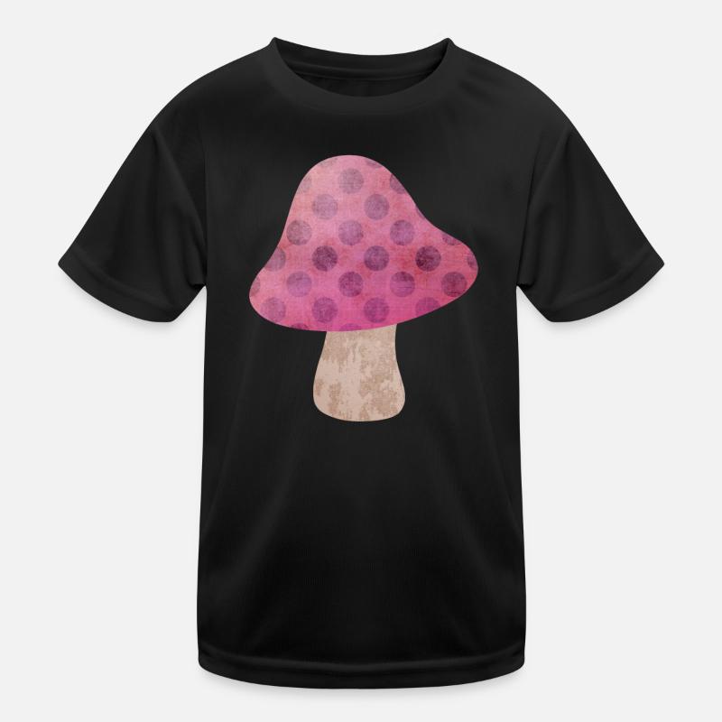 Pilz Herbst Märchen Dots Punkte Wald Kinderzimmer Kinder Funktions-T-Shirt