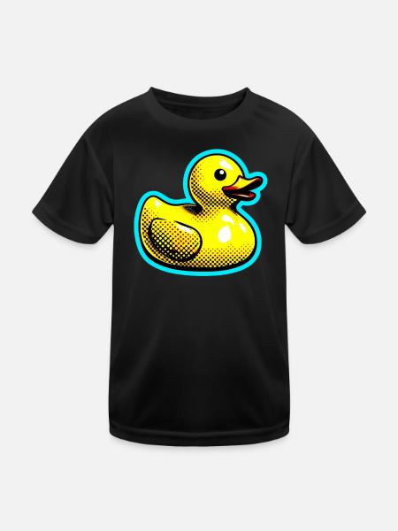 Duckling Duck Duck Duck - Kids Functional T-Shirt - black - Front