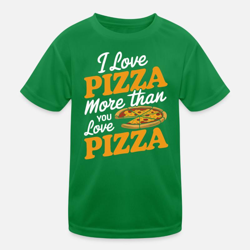 Conception de typographie Pizza Love T-shirt sport Enfant