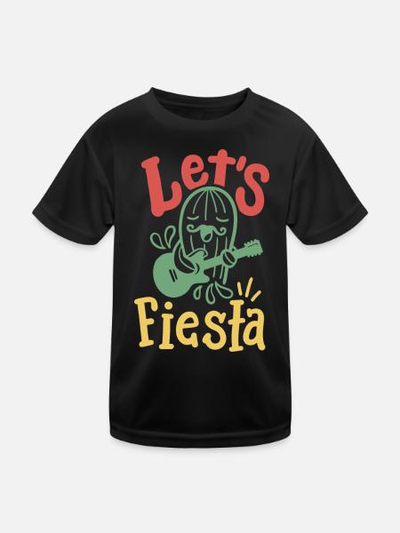 Cinco de Mayo Fiesta mexikanische Party - Kinder Funktions-T-Shirt - Schwarz - Vorne