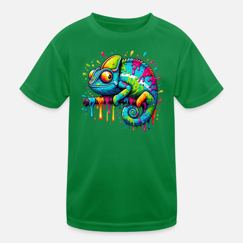 Chamäleon Kinder Funktions-T-Shirt