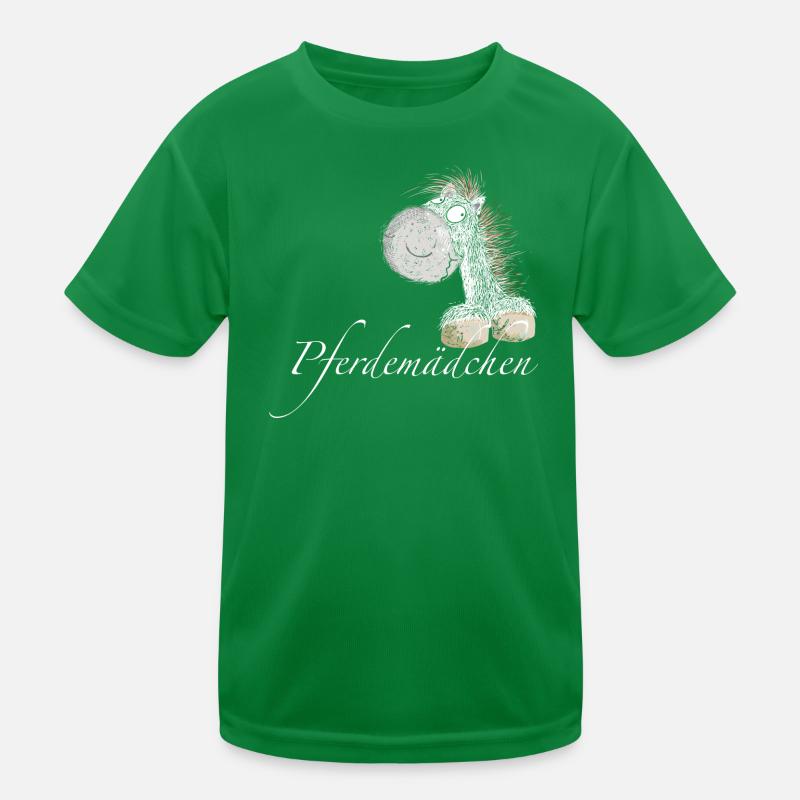Pferdemädchen Pferde Spruch Pferd Kinder Funktions-T-Shirt