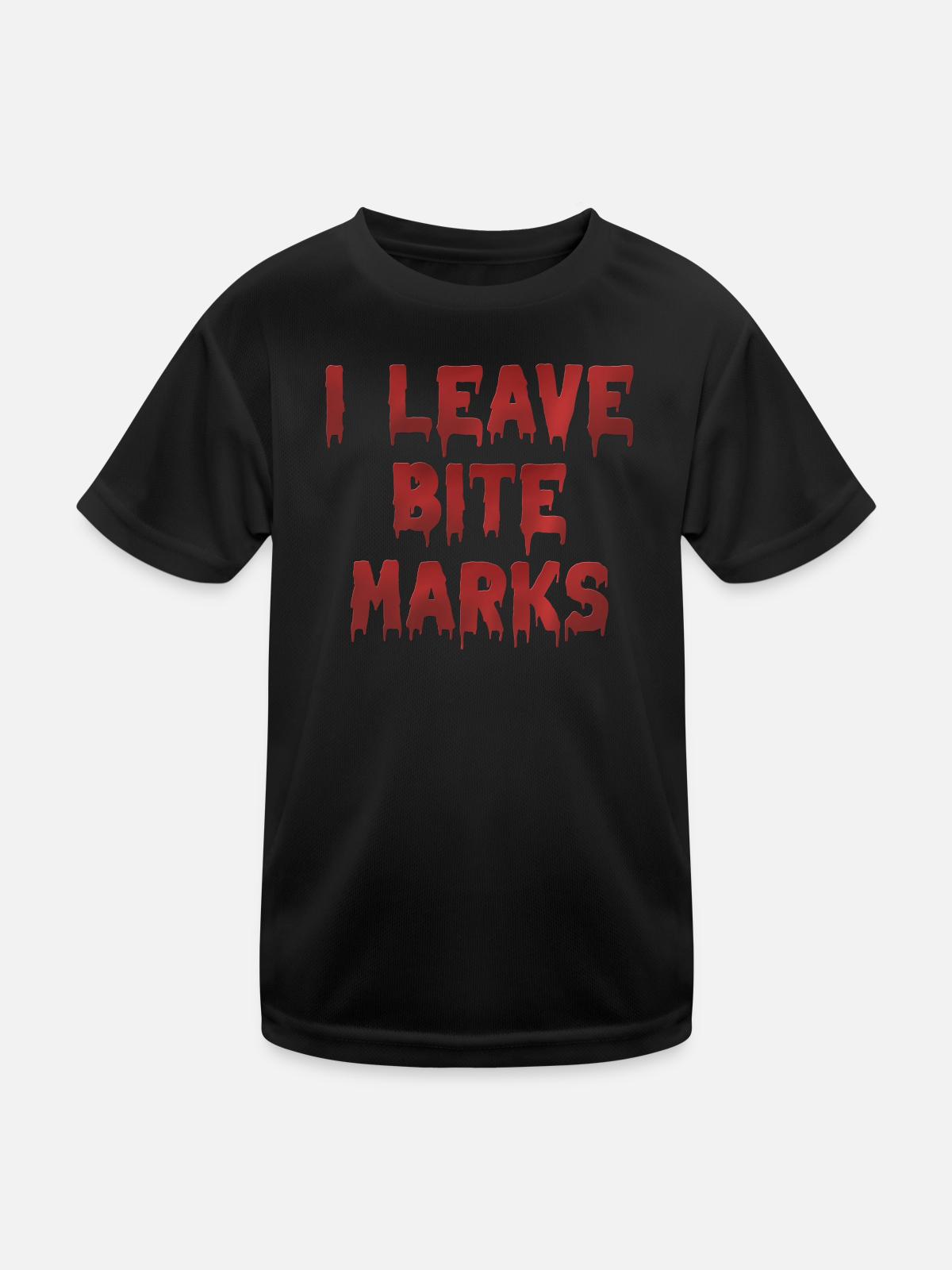 Bite Mark's Blood Traces - Kids Functional T-Shirt - black - Front