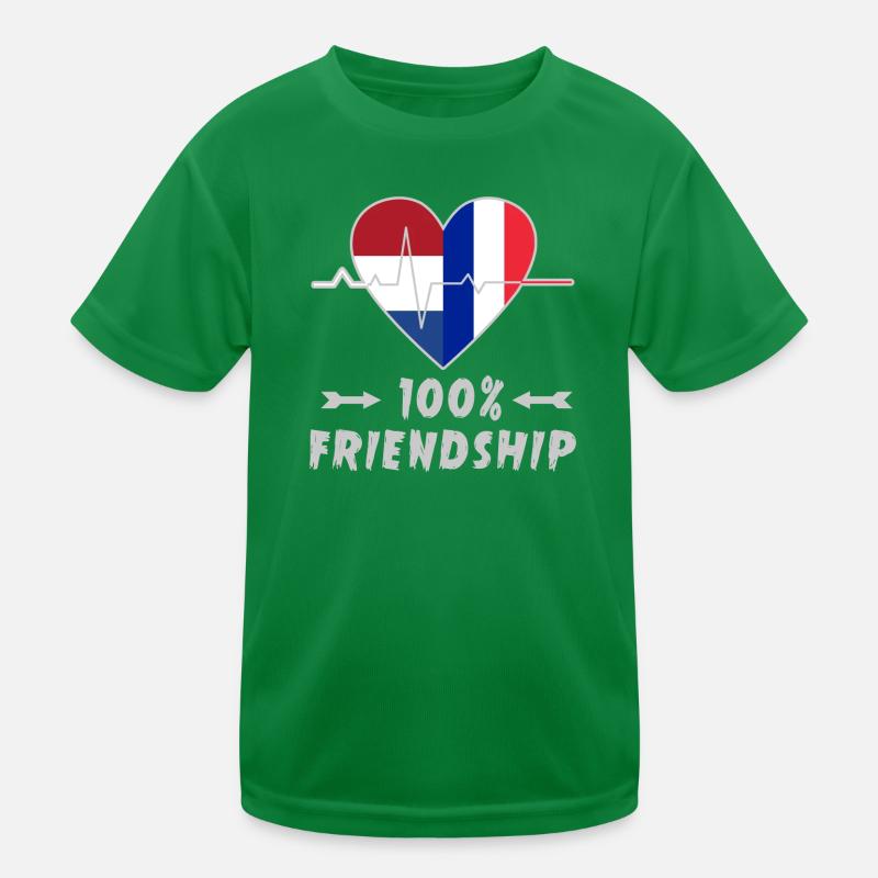 Niederlande und Frankreich 100% Freundschaft Kinder Funktions-T-Shirt