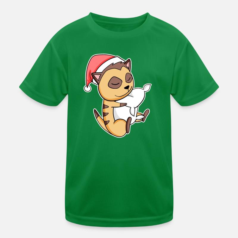 Suricate Mignon Fatigué Dormir à Noël T-shirt sport Enfant