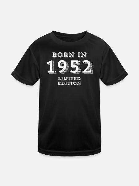 Geburtsdatum, Geburtsjahr, 72 Jahre - Kinder Funktions-T-Shirt - Schwarz - Vorne