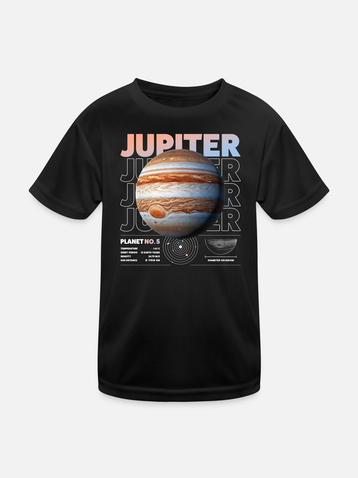 Jupiter details - Kids Functional T-Shirt - black - Front