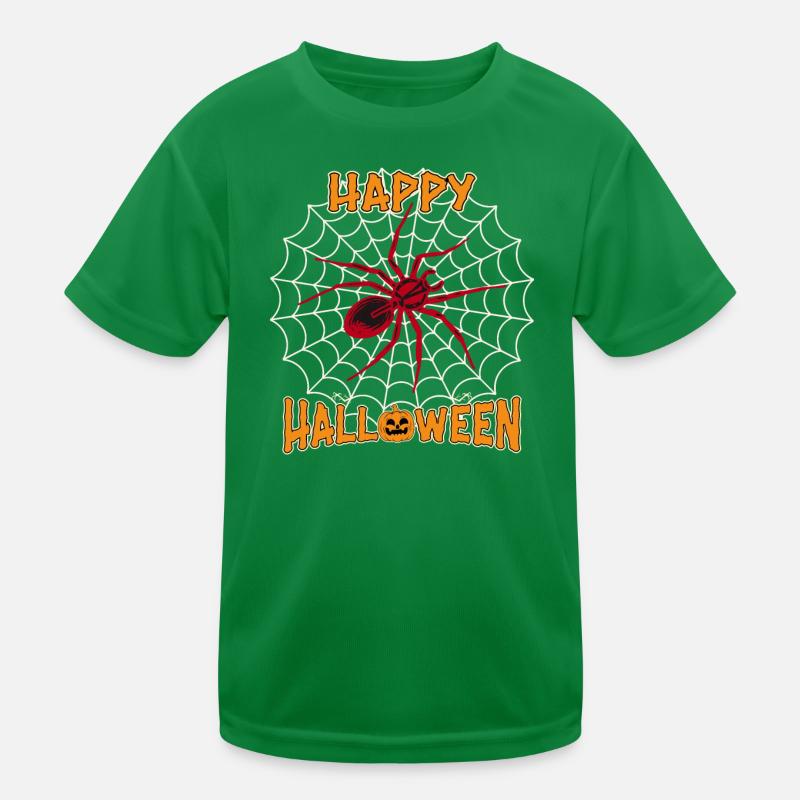 Conception de coeur d’araignée d’Halloween T-shirt sport Enfant