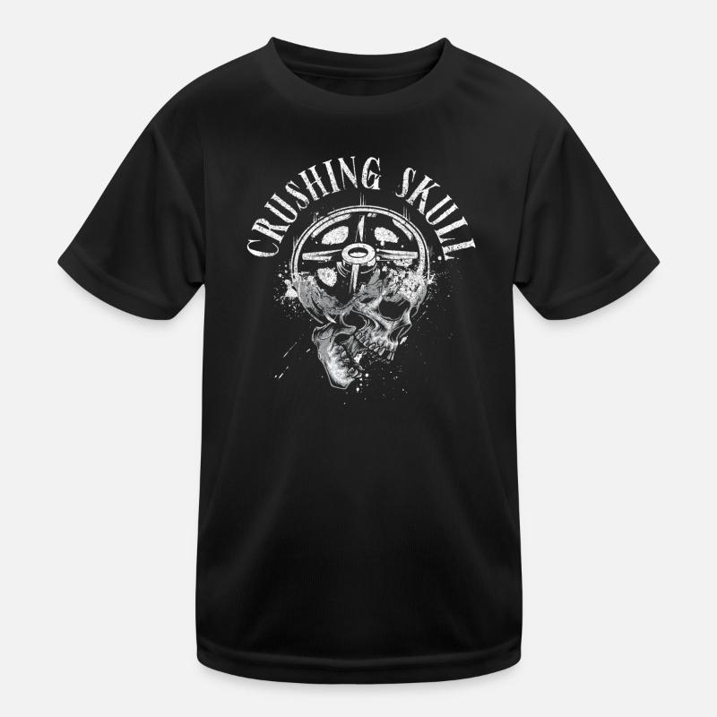 Zermalmendes Schädel-Powerlifting Kinder Funktions-T-Shirt
